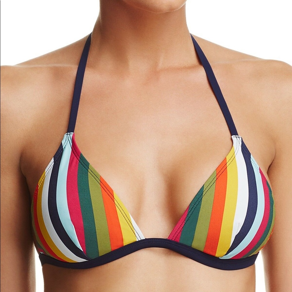 Tory Burch Soul Stripe Feliz Halter Bikini Top